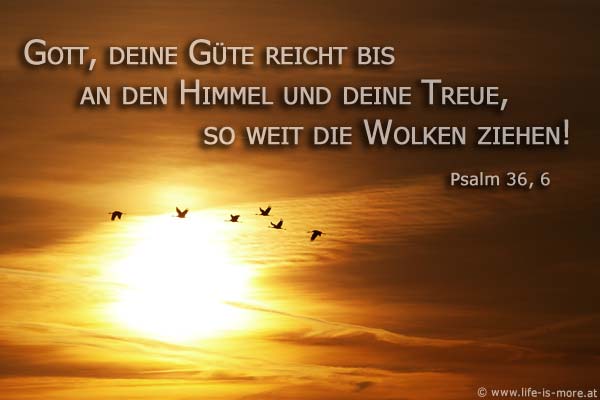 Gott, deine Gnade reicht bis an den Himmel, und deine Treue, so weit die Wolken ziehen. Psalm 36,6 - Bildquelle: pixelio.de